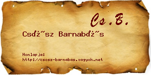 Csősz Barnabás névjegykártya